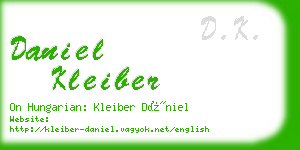 daniel kleiber business card